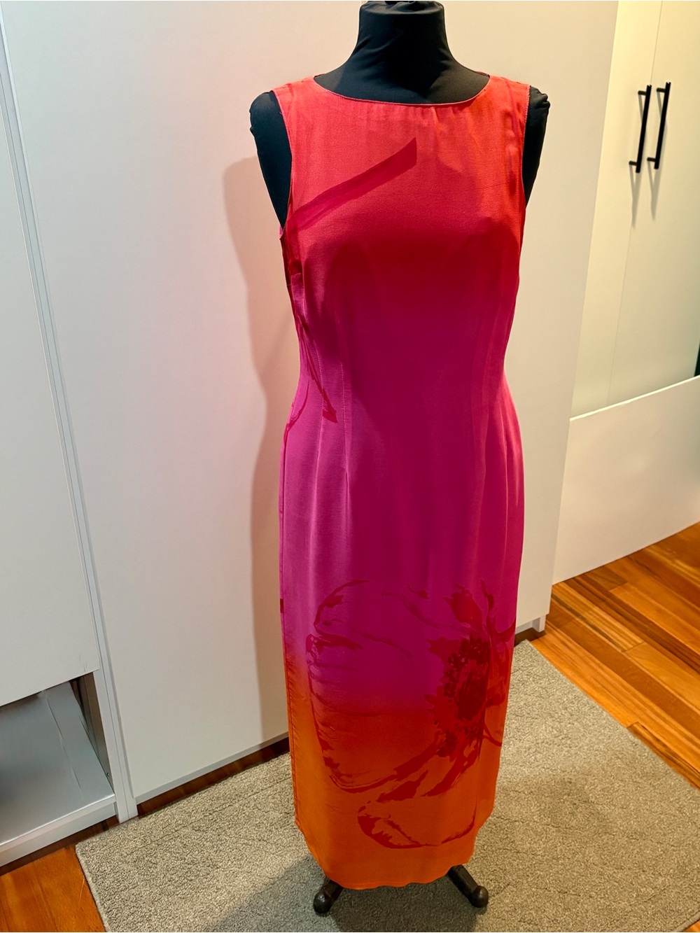Joseph Ribkoff Sleeveless Ombre Maxi Dress in Pink and Orange